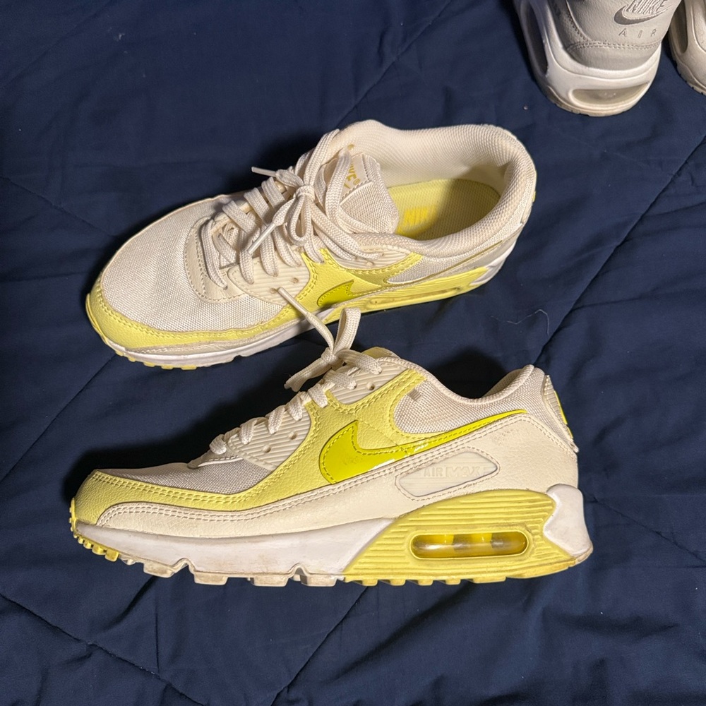 Nike Air Max 90 Lemon and Cream Sneakers